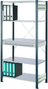 Kappes Steckregal RasterPlan Mod. 1 in Anthrazit RAL 7016, B/T/H: 100 x 50 x 200 cm - Bild 1
