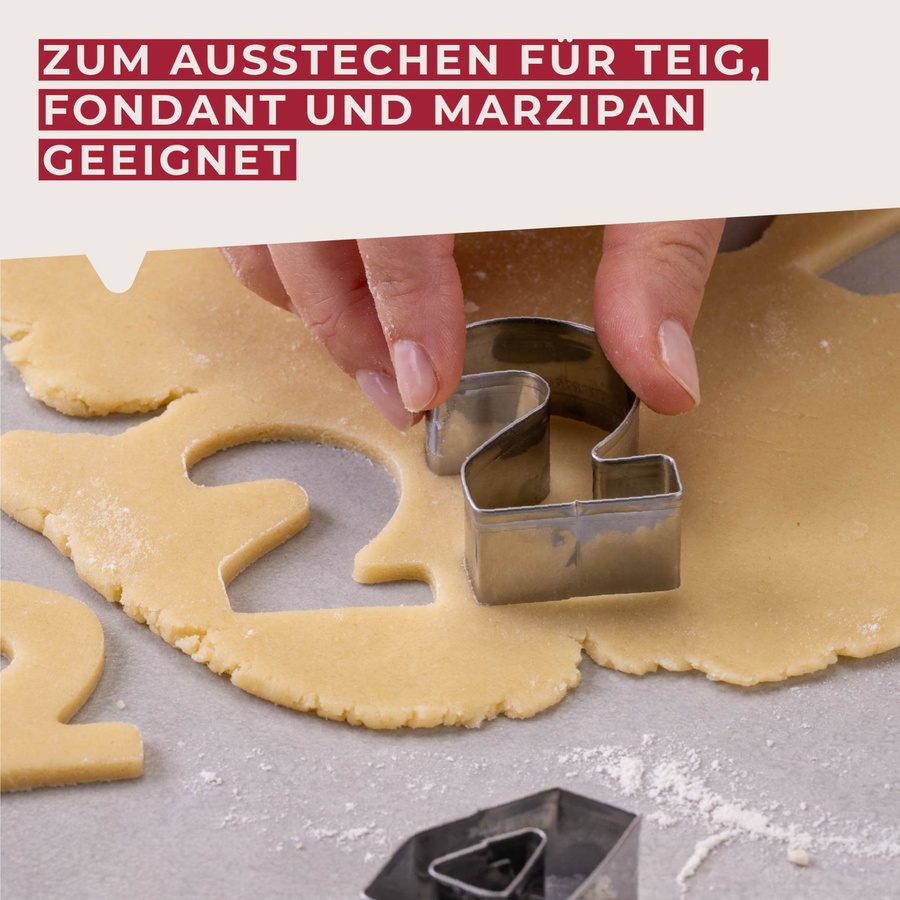 Fackelmann Zahlen-Ausstecher Nr. 2 aus Edelstahl in Silber, spülmaschinenfest - Bild 3