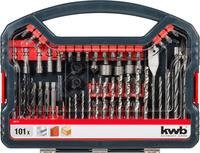 kwb Power-Box 101-teiliges Bohrer- und Bit-Set aus Edelstahl in Multicolor mit Bits, Stecknüssen sowie Bohrern für Stein, Holz, Metall, Beton, Mauerwerk und Fräsen - Bild 2
