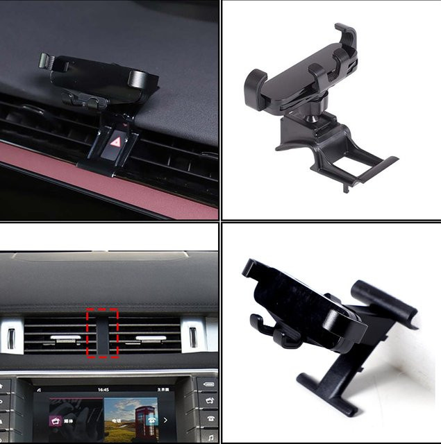 Cheya Handyhalterung für Land Rover Range Rover Evoque L538 L551 (2012-2025) aus ABS in Schwarz für die zentrale Luftauslass-Steuerung - Bild 1