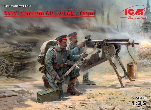 ICM WWI German MG08 MG Team, Fahrzeuge, 2-teiliges Set - Bild 1