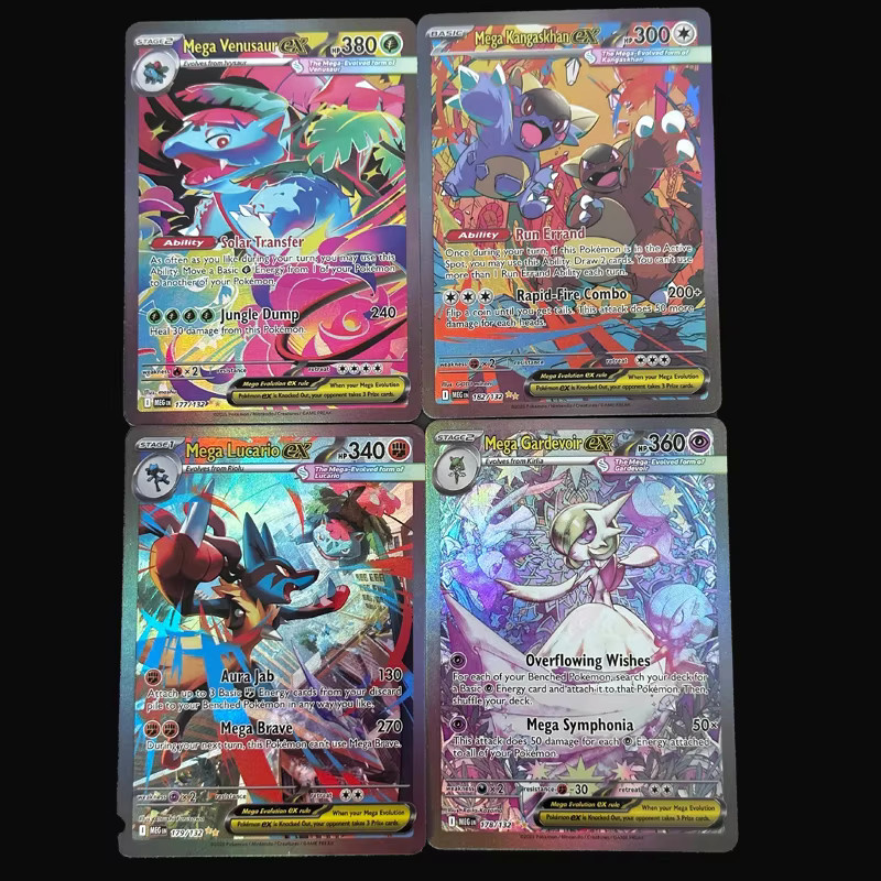 FUNISM DIY PKM-Karte Mega Gardevoir Ex Venusaur Kangaskhan Lucario Holo, Englische Spielkarten-Sammlung - Bild 2