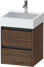 Duravit Waschtischunterschrank Ketho.2 in Nussbaum Dunkelbraun mit 2 Schubladen, wandhängend, B: 48,4 cm, T: 46,0 cm, H: 54,9 cm - Bild 1