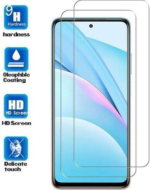 Xiaomi Displayschutzfolie aus gehärtetem Glas für Mi 10T Lite 5G, Ultraslim, transparent, 2 Stück - Bild 1