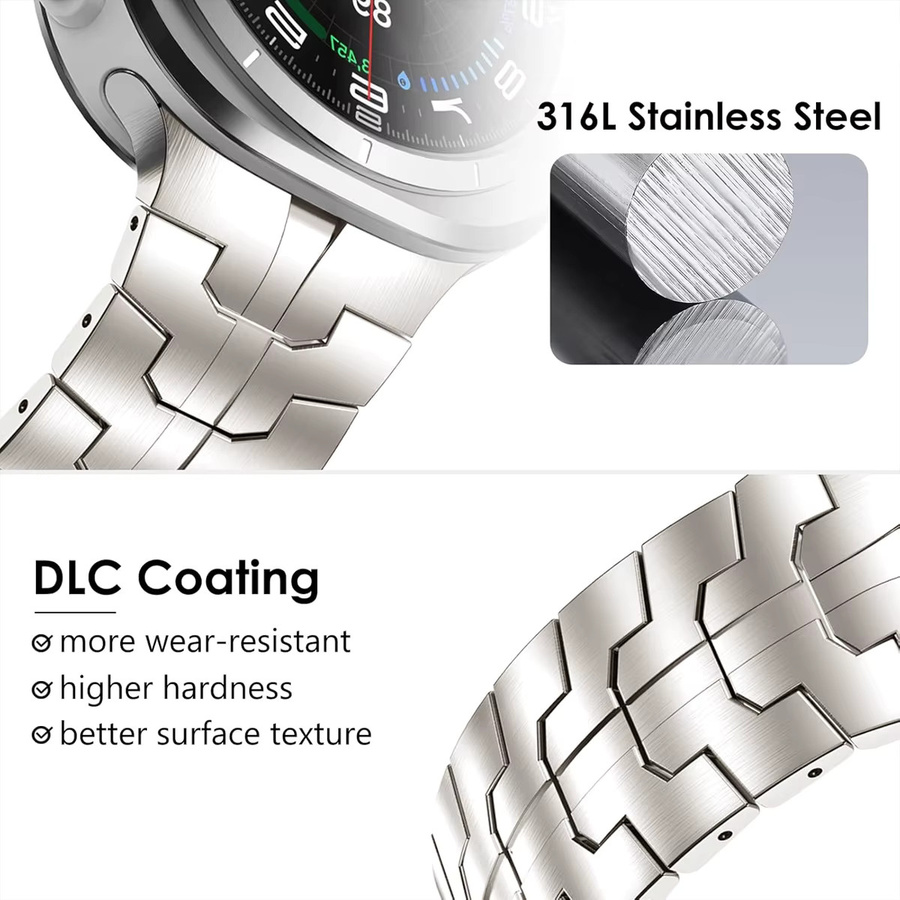 CHIICSMART Uhrenarmband Edelstahl, silver, Samsung Galaxy Watch Ultra 47mm - Bild 5