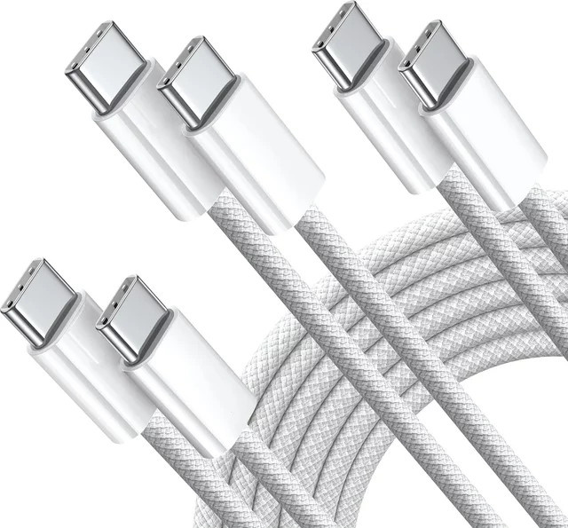 NNBILI USB-C-Schnellladekabel mit 65W PD Turbo-Ladefunktion für iPhone 15 16 17 Pro Max, iPad und Samsung S26 S25 in Grün oder Weiß - Bild 1
