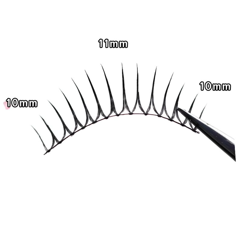 BLINKWAVE Wimpern, 5 Paar, Manga-Look, natürlich, schwarz/transparentes Band - Bild 2