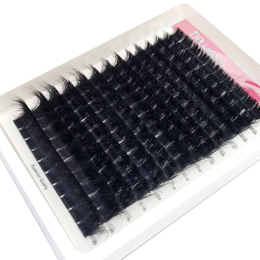 AMSDCN Wimpernbüschel, Russische D-Curl, 10-20mm, 0,07mm, Gemischte Länge - Bild 4