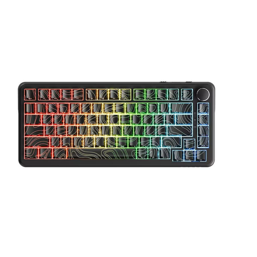 AJAZZ AK820 MAX mechanische Computertastatur mit Magnetschalter, USB-C, RGB-Beleuchtung, Schwarz - Bild 4