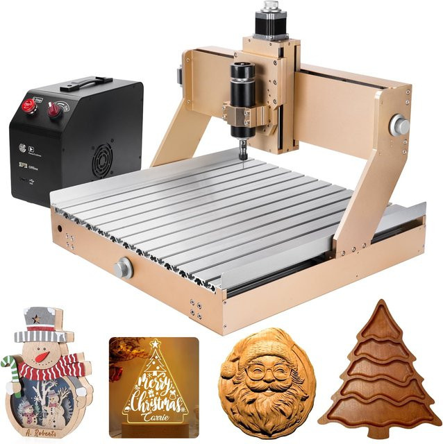 LUNYEE 4040 Turbo CNC-Fräsmaschine mit 500 W und Linearschiene, 3-Achsen-Graviermaschine für Holz, Acryl und Aluminium - Bild 1