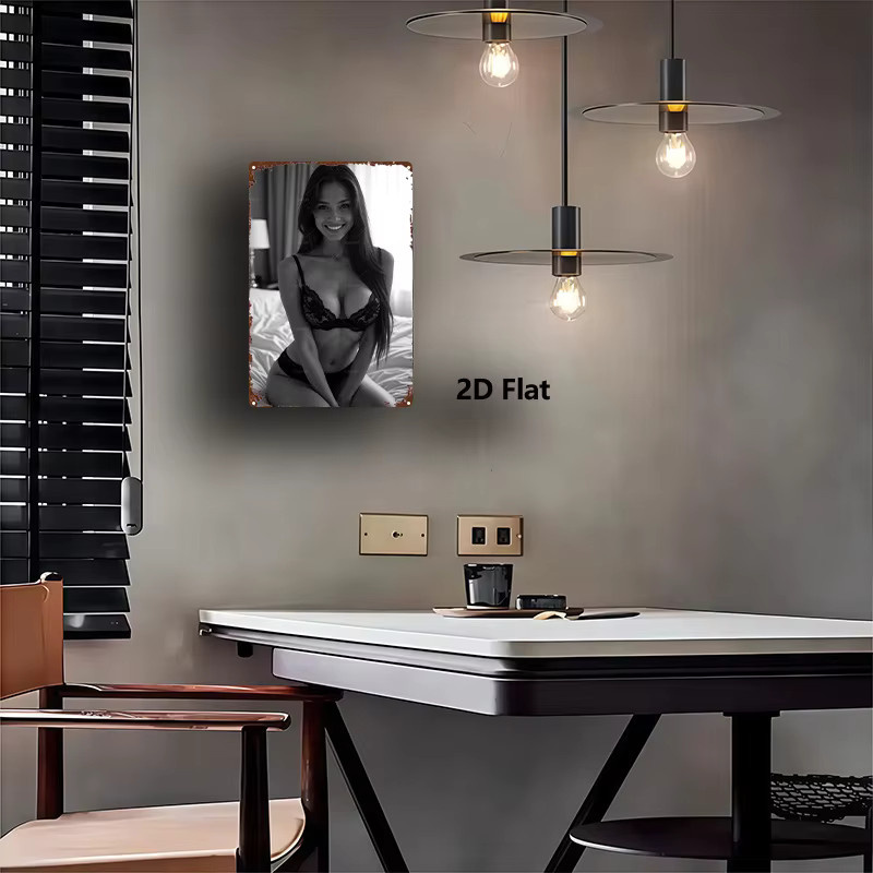 CIFBUY Vintage Metall-Blechschild Retro Frau Wandkunst Dekoration in Multicolour - Bild 3