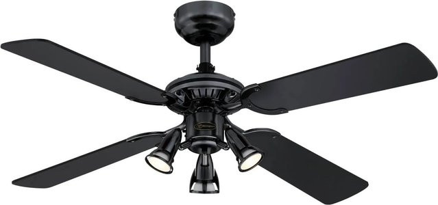 WESTINGHOUSE Deckenventilator Princess Euro mit Beleuchtung und Zugketten, Farbe: Brushed Gun Metal, Durchmesser: 105 cm - Bild 1