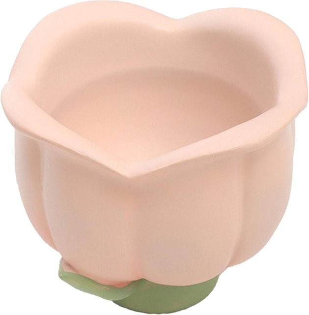 Dekorative Aufbewahrungsbox in Blumenform von OutsideWorld aus Harz in Beige oder Pink für Schreibtisch und Eingangsbereich - Bild 1