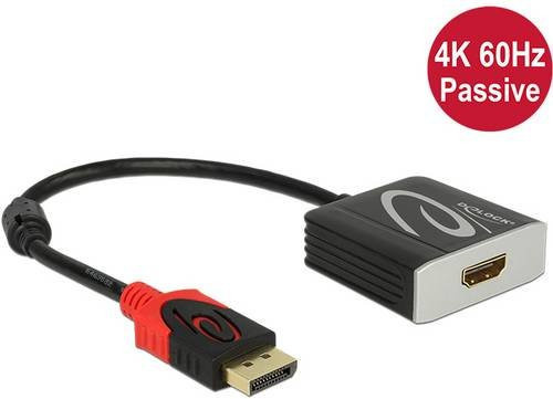 Delock 62719 DisplayPort auf HDMI Adapter Schwarz 0,20 m - Bild 1