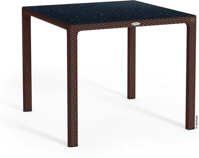 Lechuza Esstisch mit HPL-Platte in Mokka, quadratisch, Breite: 90 cm, Tiefe: 90 cm - Bild 1