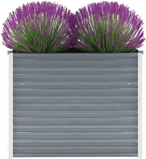DELUKE Hochbeet OSKAR aus verzinktem Stahl in Grau, B/T/H: 100 x 40 x 77 cm - Bild 1