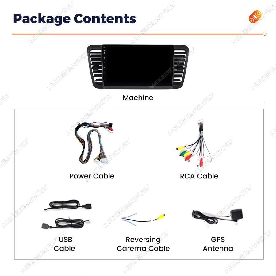 MEKEDE & NAVIFLY Android 14 Intelligentes Audiosystem für Subaru Legacy 4 Outback 3 2003-2009 mit Carplay Multimedia-Player in Schwarz - Bild 6