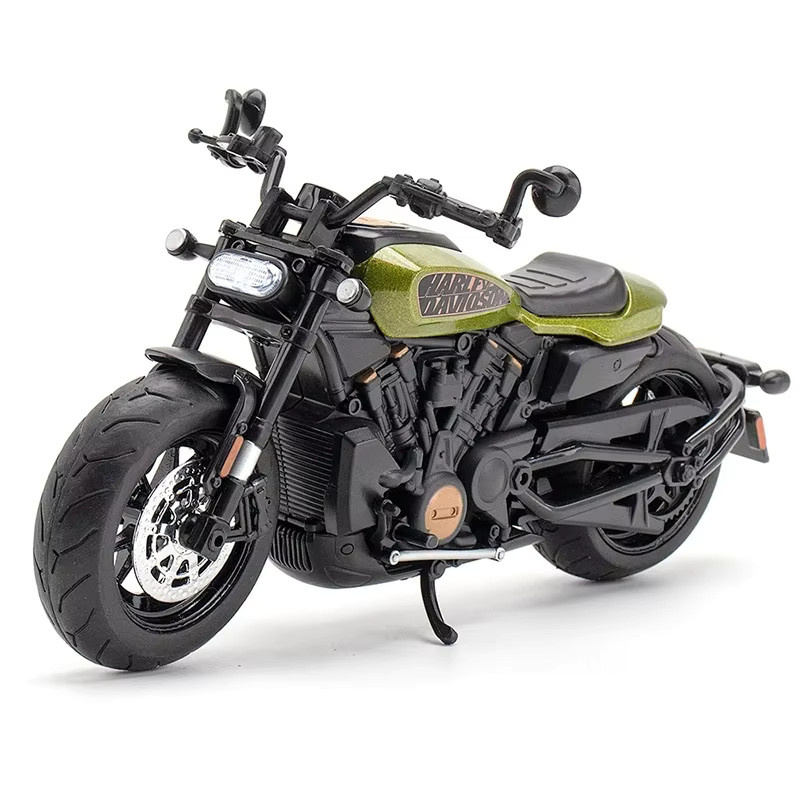 WELLY Harley Davidson Sportster S Racing Motorrad Modell, 1:12, Metall, Grau - Bild 1