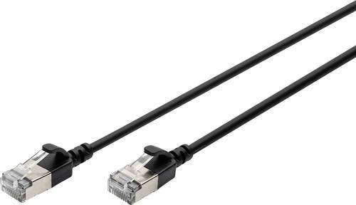 Digitus RJ45 Patchkabel CAT 6a F/FTP Ethernet LAN Schwarz, Länge: 1 m - Bild 1