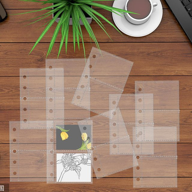 Transparente Ersatzseiten für 5-Ring-Ordner und Aufkleberbücher aus Kunststoff - Bild 1