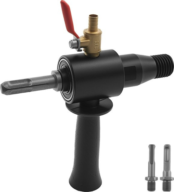 Toorise SDS Plus Hammeradapter aus Kohlenstoffstahl mit Wassereinspritzkonverter und 2-Konvertierungs-Pleuel in Schwarz - Bild 1