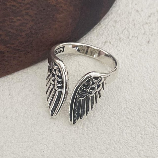 Ring 925 Silber, Flügelform, Unisex - Bild 1