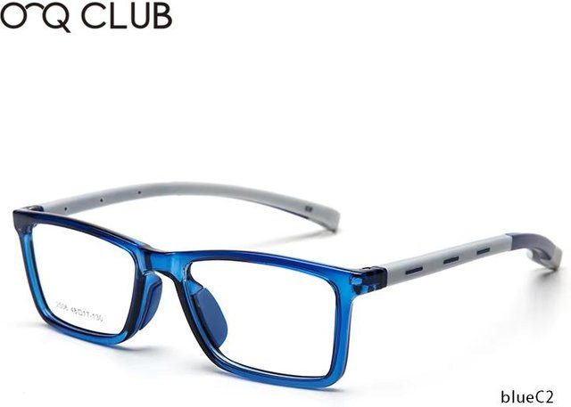 O-Q CLUB Brillen Fassungen, Kinder, quadratisch, TR90, Silikon, grau, Unisex - Bild 1