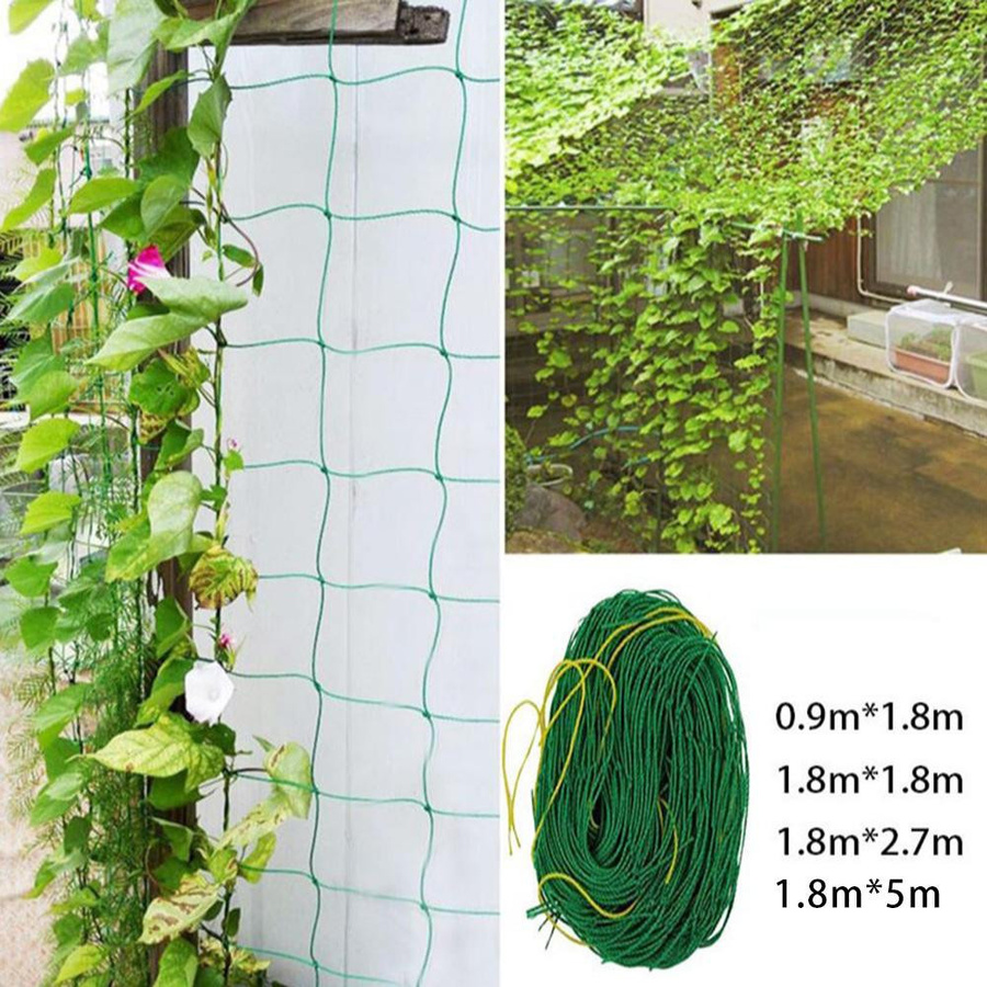 Choubo seven Kletternetz für den Garten aus Nylon als Pflanzengitter für Kletterpflanzen wie Luffa, Morning Glory und Gurkenreben, B: 5 m, H: 1,8 m - Bild 2
