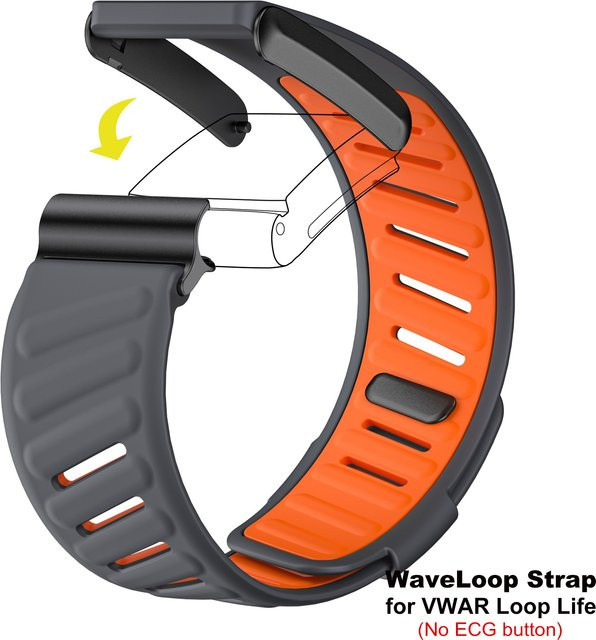 WaveLoop Uhrenarmband Silikon, Schwarz, Unisex - Bild 1