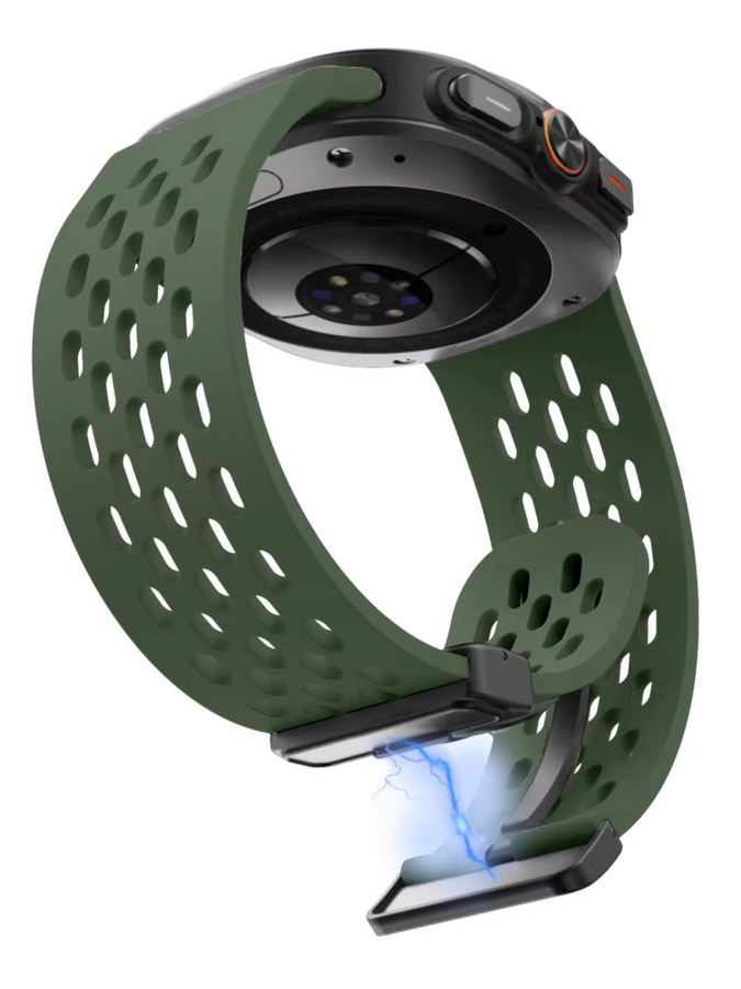 Uhrenarmband Silikon, Magnetische Schnalle, Green, Samsung Galaxy Watch 8 44 mm 40 mm 8 Classic 46 mm - Bild 2