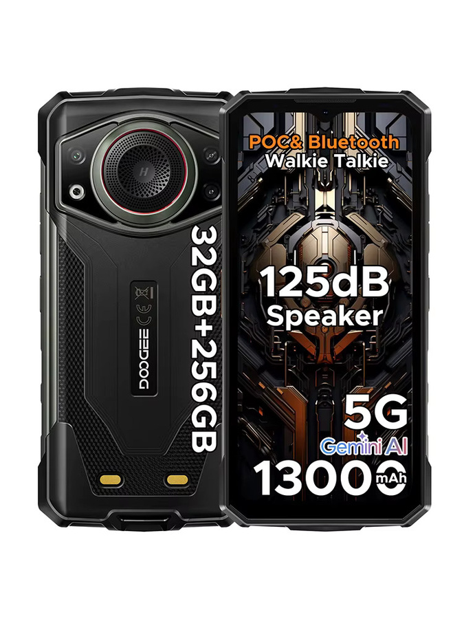 DOOGEE Fire 7 Ultra 5G Robustes Smartphone mit 6,6 Zoll Display, 13000mAh Akku, 8GB RAM, 256GB Speicher, NFC und Android 15 in Schwarz oder Grau - Bild 5