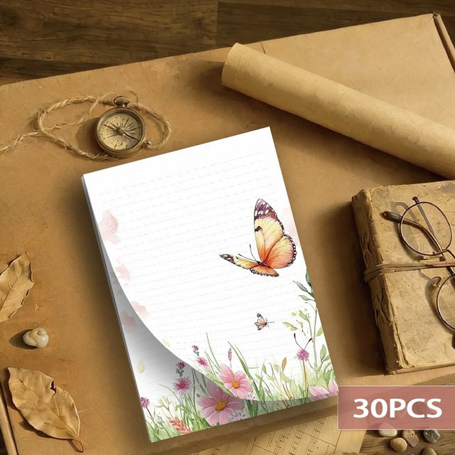tlenpo Federpapier B5, 30 Blätter, weiß, liniertes Papier zum Abreißen für Notizen und Scrapbooking - Bild 1