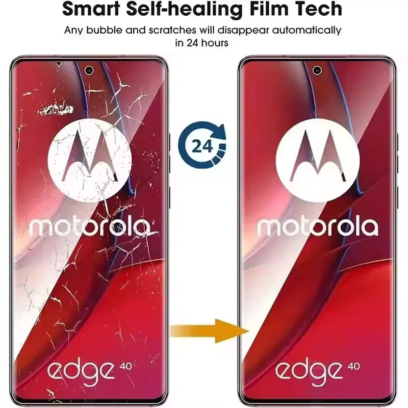 3 Stück transparente Hydrogelfolie Displayschutzfolie für Motorola Moto E14 E32 E22i E13 E15 Edge Pro 50 30 Neo - Bild 3