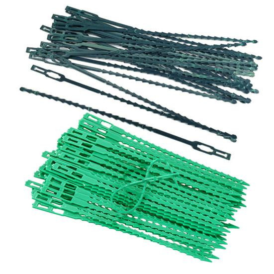 Wangpuya Pflanzenbinder 100 Stück, verstellbare und wiederverwendbare Pflanzen-Drehbinder in Grün für Kletterpflanzen im Innen- und Außenbereich - Bild 4