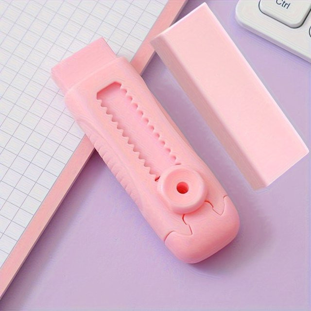 Zweiteiliges Set aus einziehbarem Radiergummi und Ersatz-Innenfutter in Pink - Bild 1