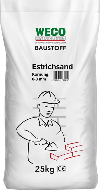 WECO Estrichsand Braun 0 mm - 8 mm, 25 kg - Bild 1