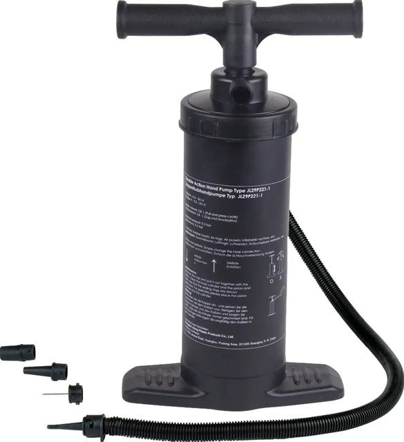 Happy People Doppelhub-Luftpumpe 2x 3000 ccm in Schwarz - Bild 1