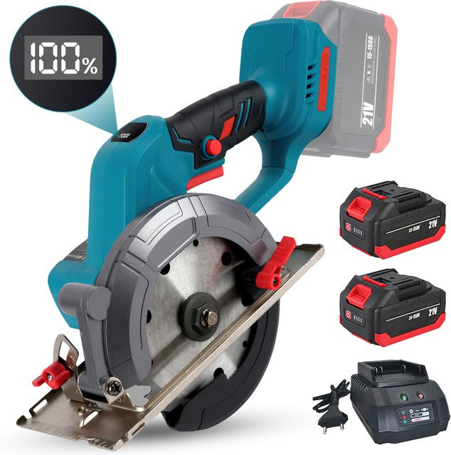 Makita 15,24 cm bürstenlose kompakte Kreissäge für Holz, Metall und Keramik in Blau, kompatibel mit Makita LXT 18 V Akku - Bild 1