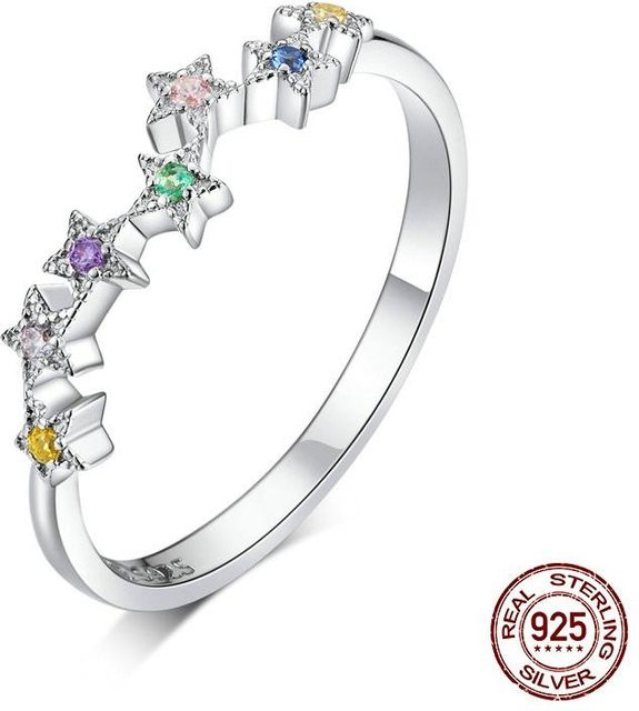 Allbestart Ring 925 Silber, Zirkonia, Damen, Stern - Bild 1