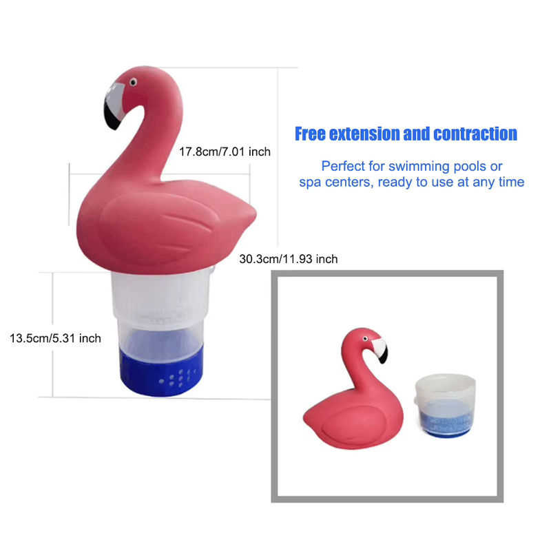 APWIKOGER Solar Flamingo Chlor Floater in Pink zur Schwimmbadreinigung mit Chlortabletten - Bild 6