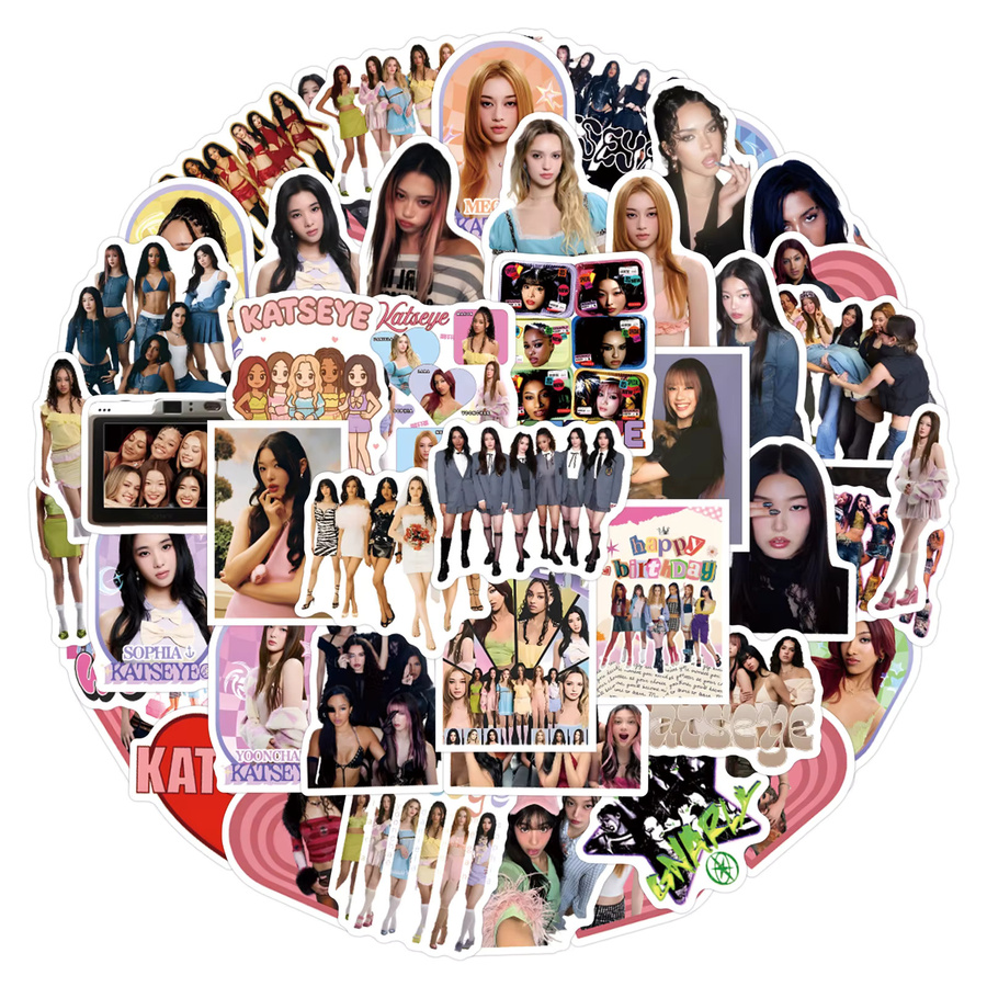 Katseye Kpop Girl Group Graffiti-Aufkleber, Dekoration, multicolor - Bild 2