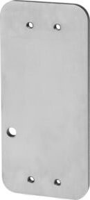 Montageplatte zum Kleben für EH-Türwächter DENI, Farbe: Silber, B: 125 mm, H: 57 mm - Bild 1