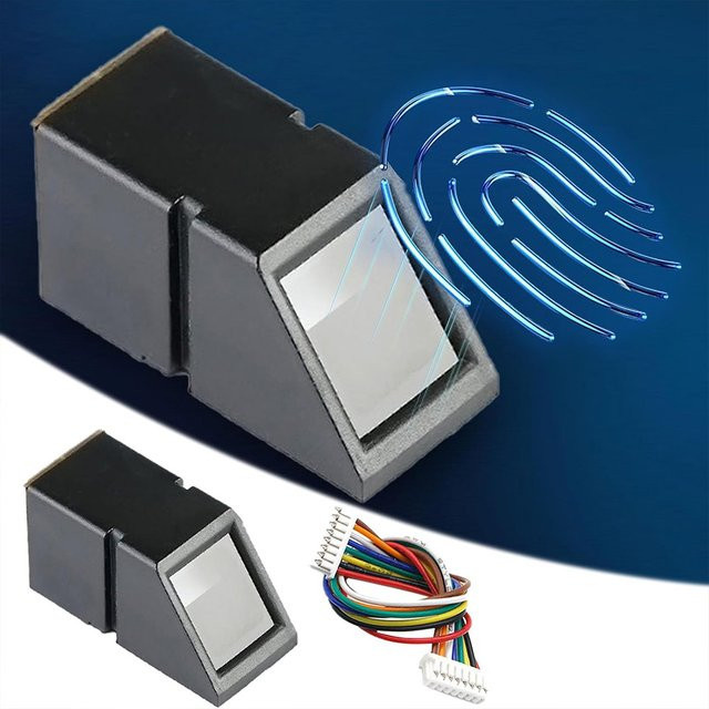 OIMG AS608 Fingerabdruckleser-Sensormodul in Schwarz mit optischem Sensor und serieller Kommunikationsschnittstelle für Arduino-Schlösser - Bild 1