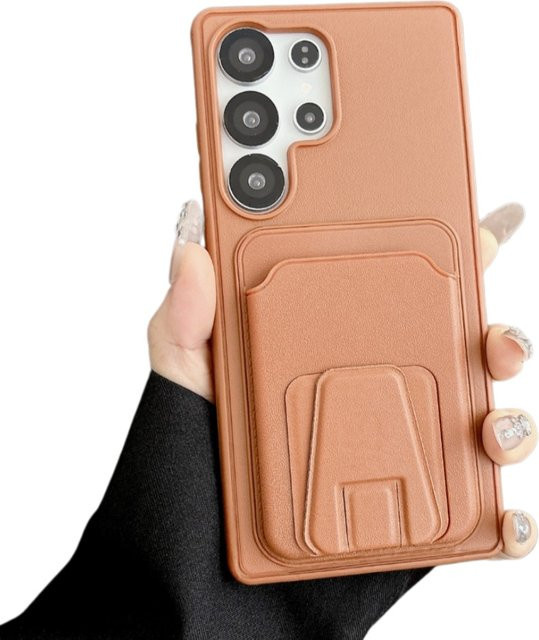 Stoßfeste Samsung Handyhülle mit Kartenhalter und Brieftaschen-Funktion in Schwarz und Multicolour - Bild 1