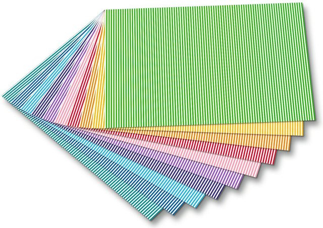 Motivkarton Streifen klein in Multicolor von folia - Bild 1