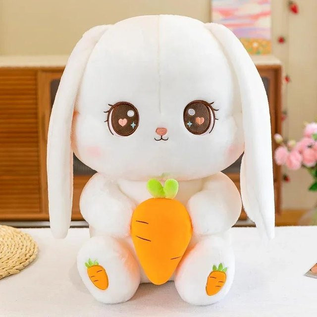 Radieschen Kaninchen Puppe Plüschtier, Weiches Kuscheltier, 40cm - Bild 1