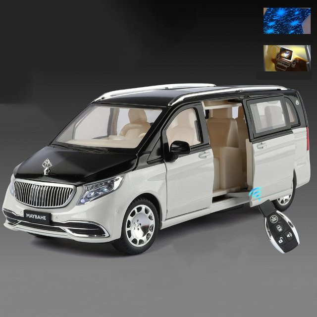 Linyi toy car Maybachs Vito Vs680 MPV Automodell, 1:24, Metall, Licht und Sound - Bild 1