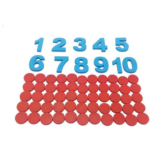 Kidsly Montessori Holz Karten Zählen Mathematik, Pädagogisches Spielzeug - Bild 1