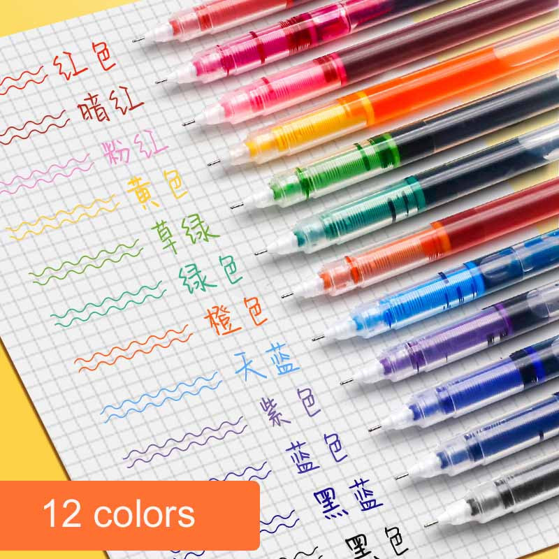 Gelstift mit Nadelspitze und 0,5 mm Schreibstärke in Gelb für Schule und Büro - Bild 1
