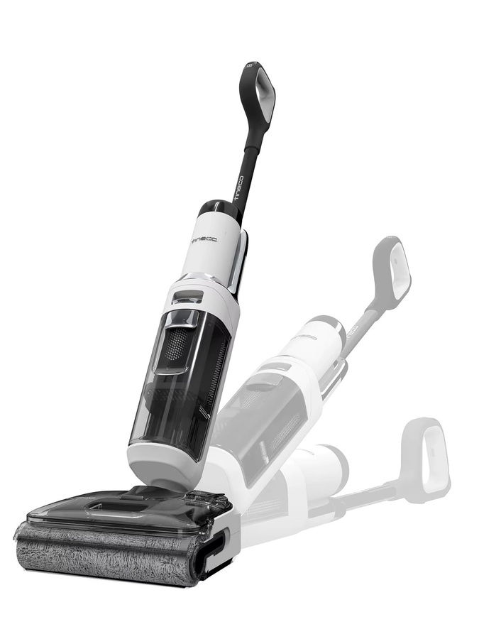 Tineco Floor ONE S6 Stretch Lite Nass Trockensauger in Weiß mit 180 Grad Lay-Flat Funktion, beidseitiger Kantenreinigung und idealer Eignung für Tierhaare sowie niedrige Möbel, 40 Minuten Laufzeit - Bild 8